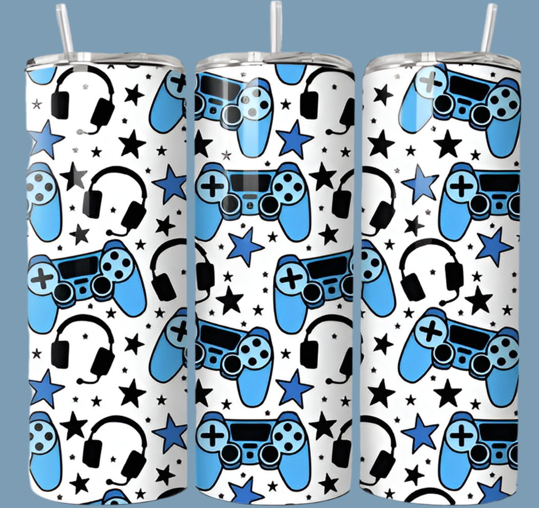 Gamer, 20oz tumbler with lid & straw straight