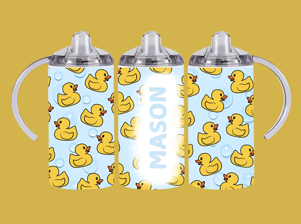 Duck Sippy Cup, Personalised with name