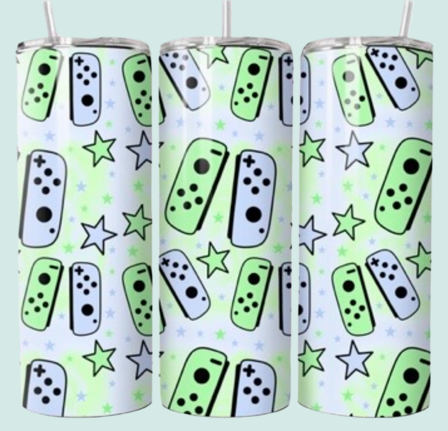 Gamer, 20oz tumbler with lid & straw straight