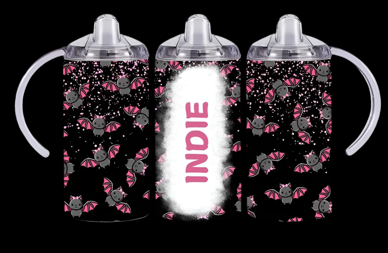 Bat Sippy Cup, Personalised with name