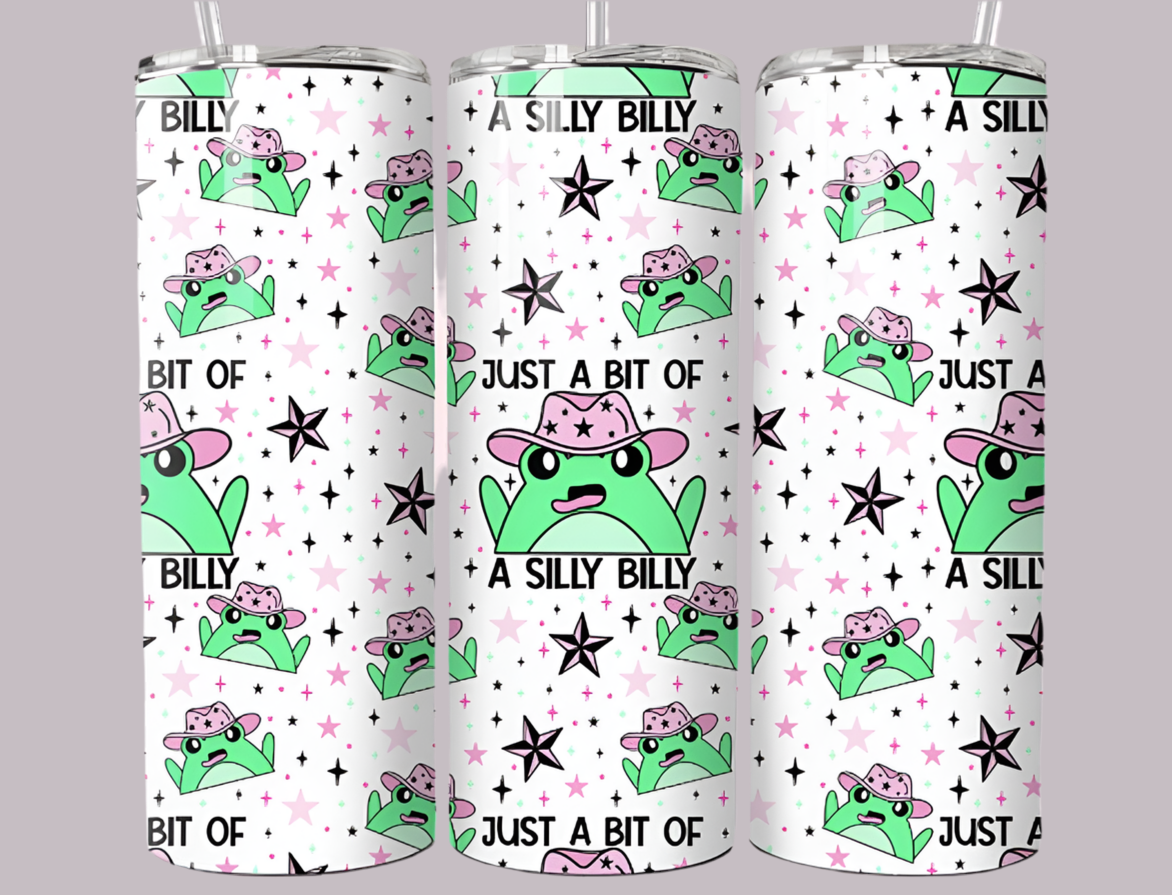 Just a bit of a silly billy, 20oz tumbler with lid & straw straight