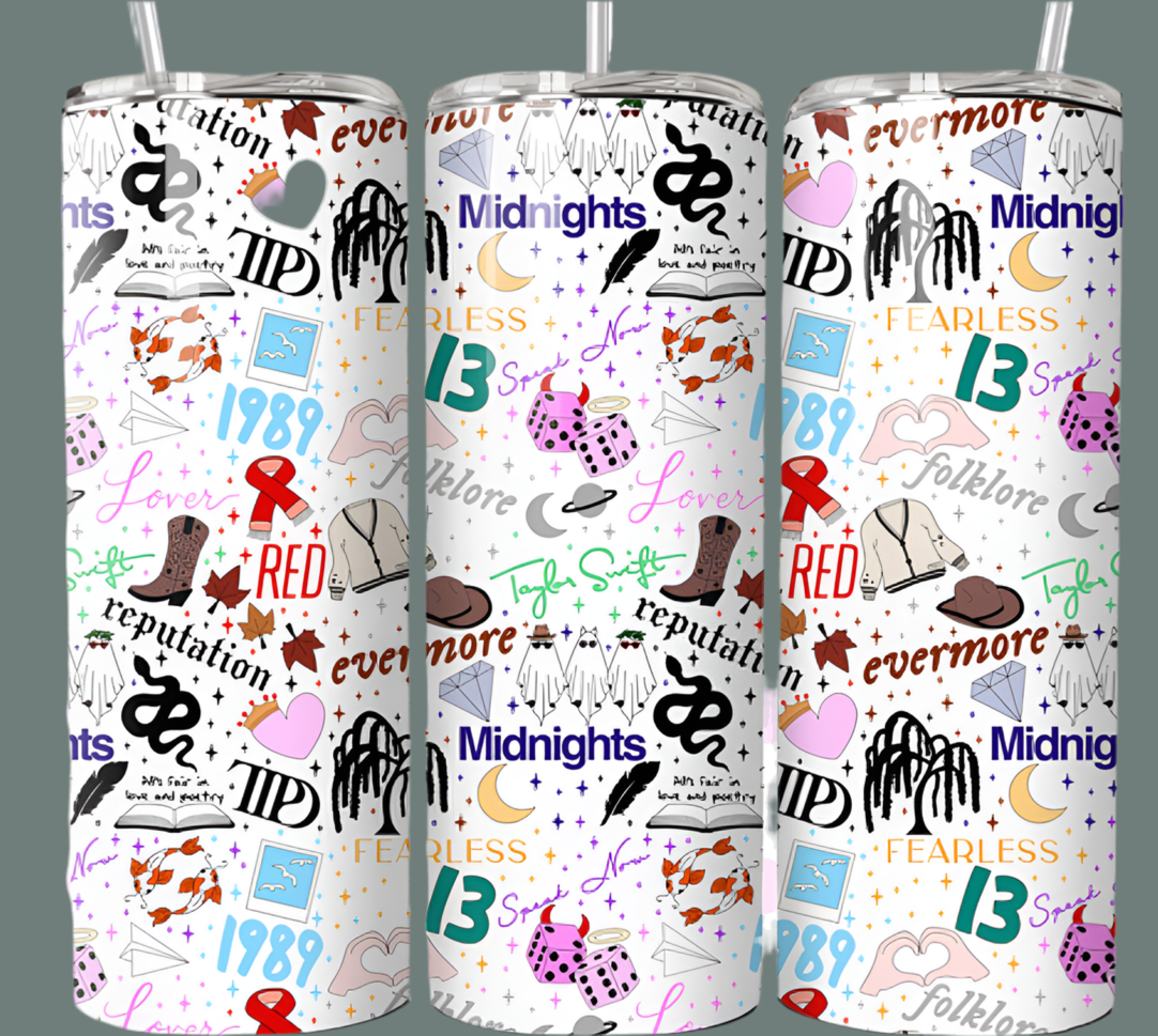Midnights, 20oz tumbler with lid & straw straight