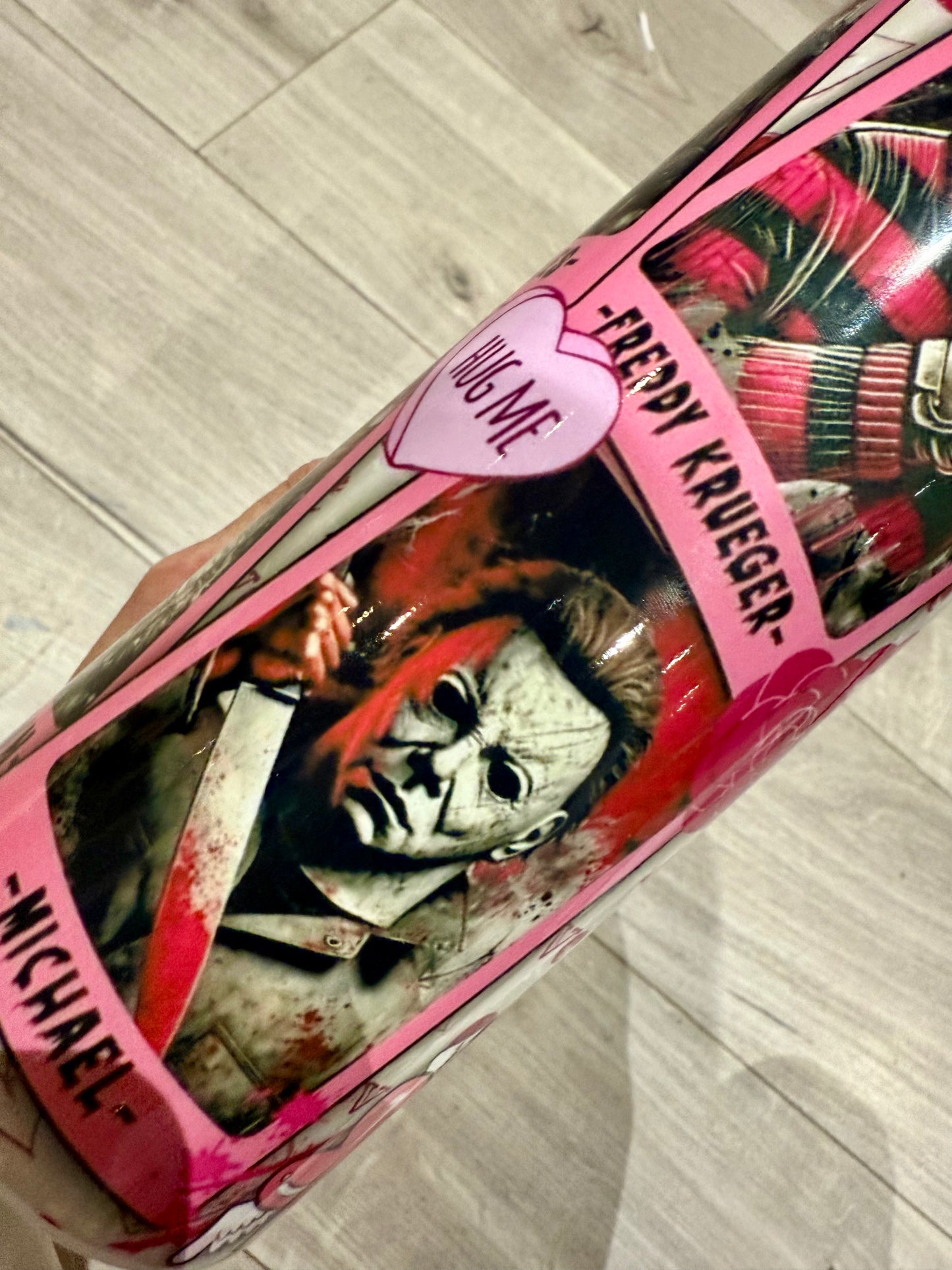 Horror 20oz tumbler straight Pink