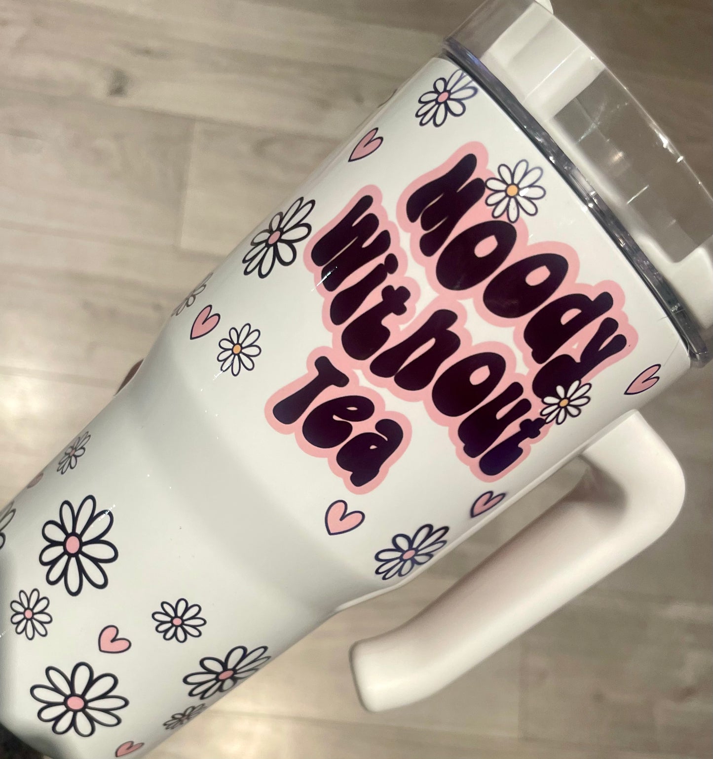 Moody with out tea/coffee/hot chocolate 20oz cow tumbler with handle