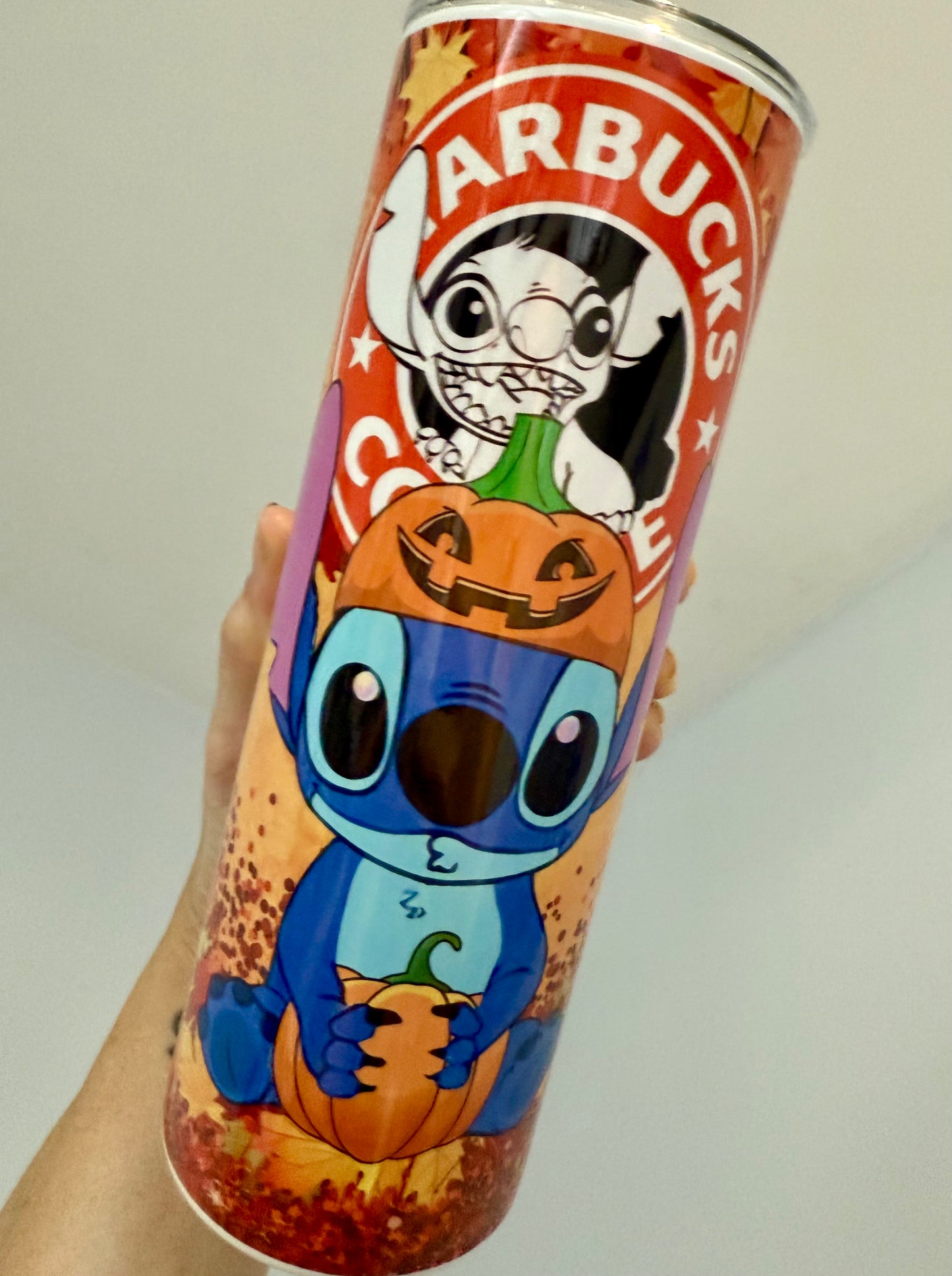 Halloween Stitch 20oz tumbler with lid & straw