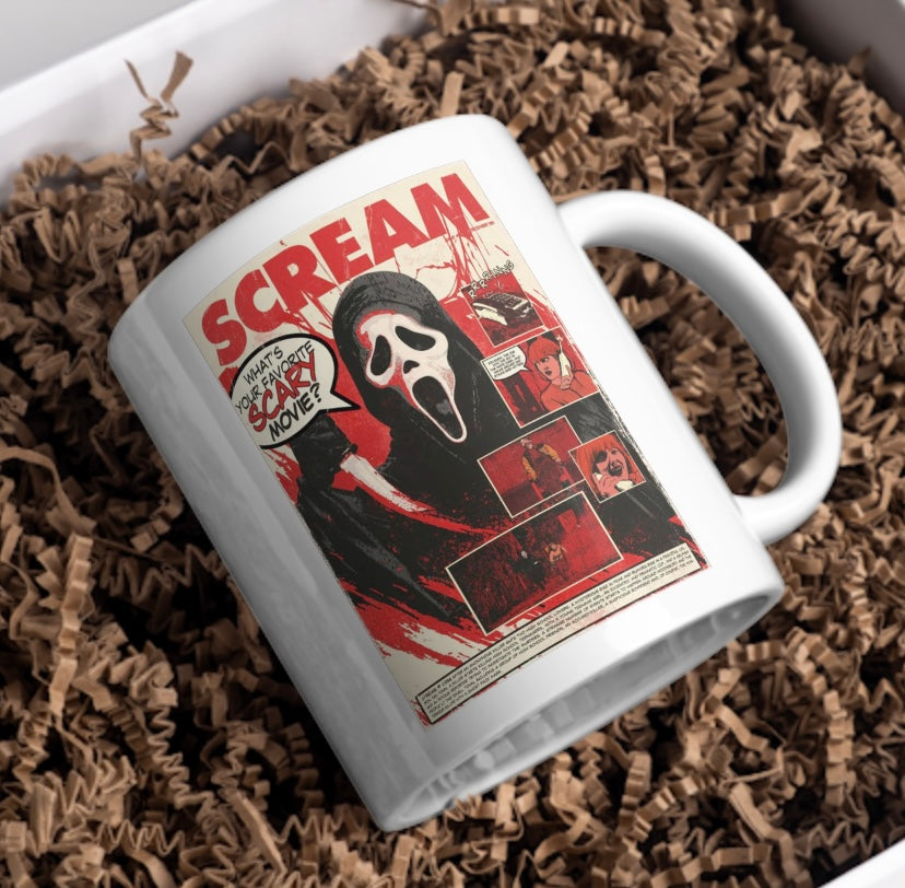 Halloween scream mug