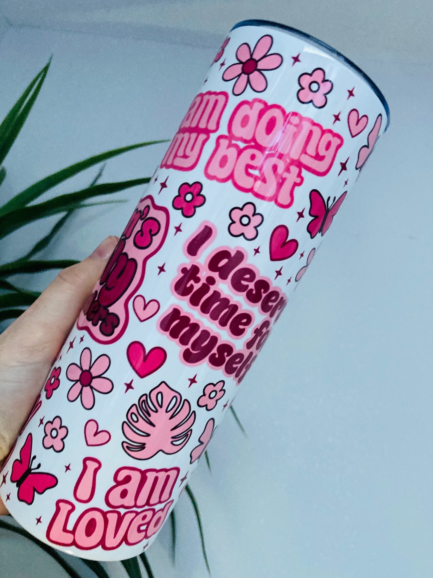 Mums daily reminders 20oz tumbler with lid & straw, straight