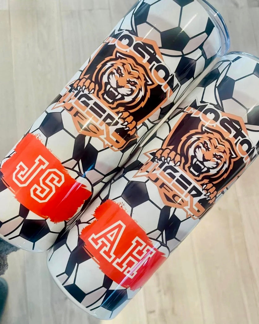 Football coach 20oz tumbler gift, straight