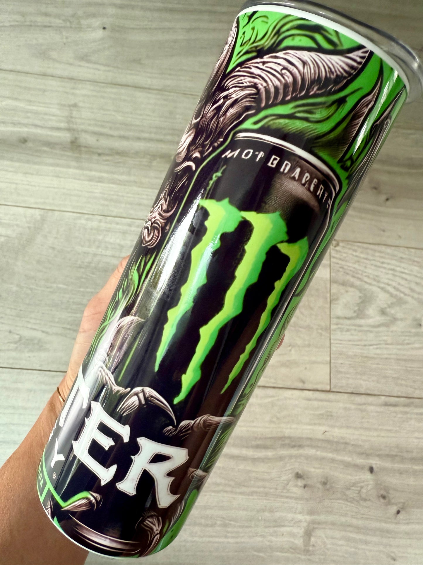Monster energy theme style 20oz tumbler straight