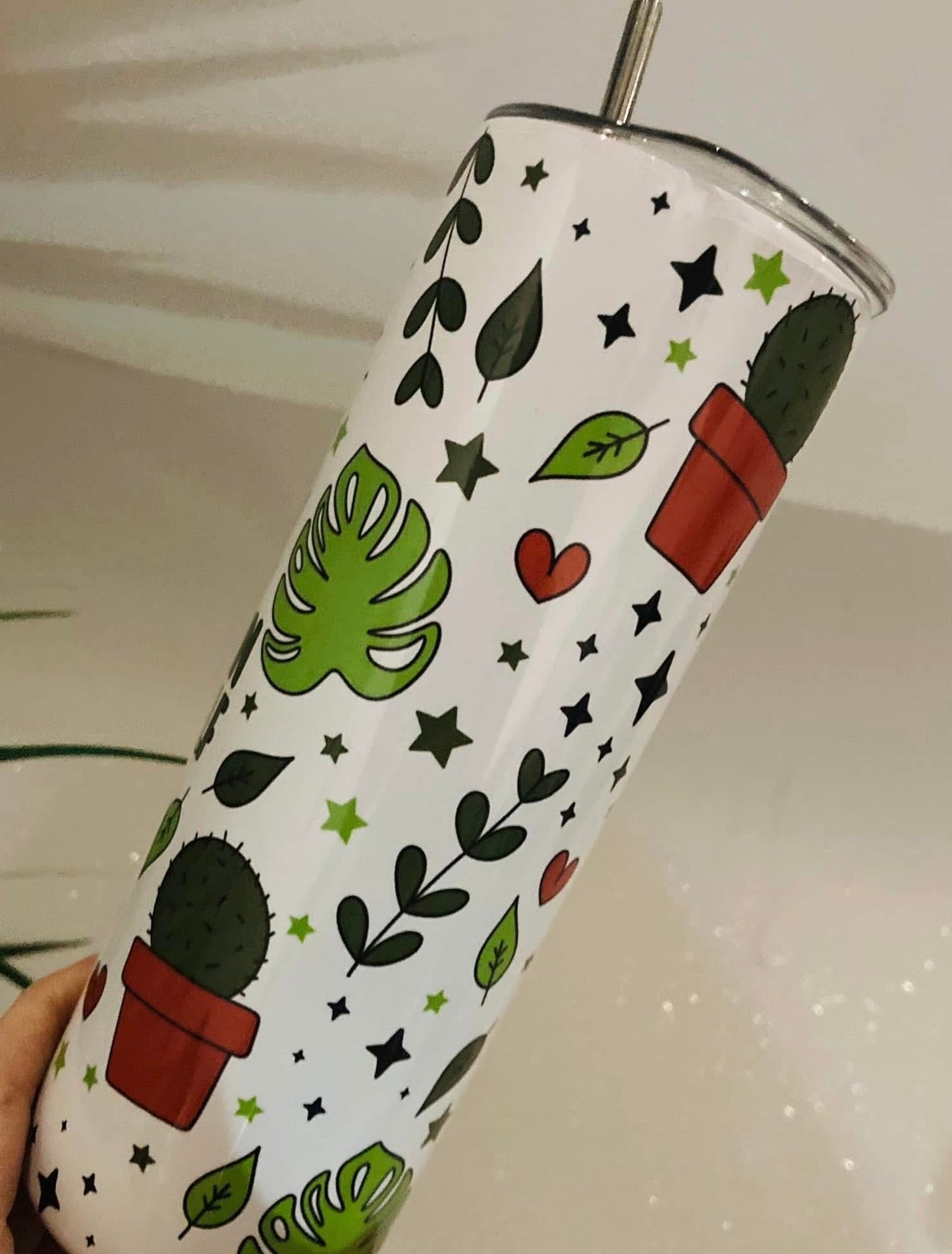 Beleaf in yourself 20oz tumbler positivity with lid & straw straight