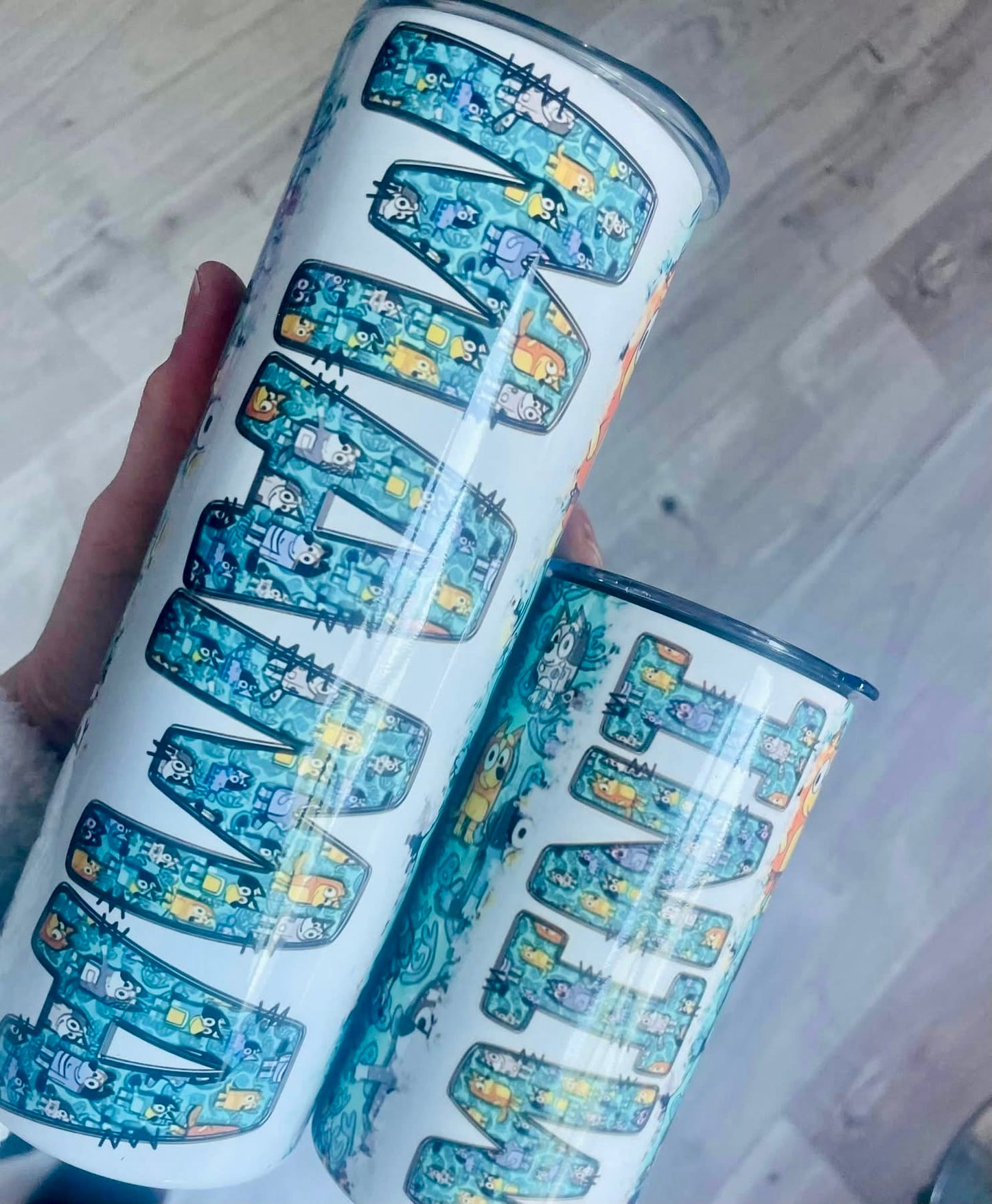 Mama & Mini tumbler set cute bluey character