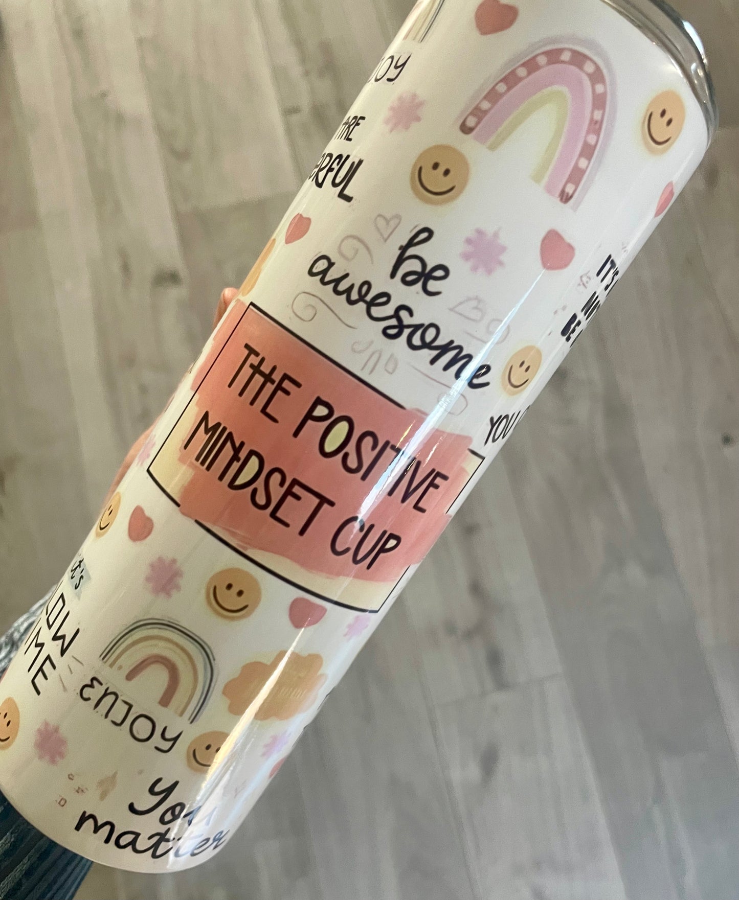 The positive mindset cup 20z tumbler