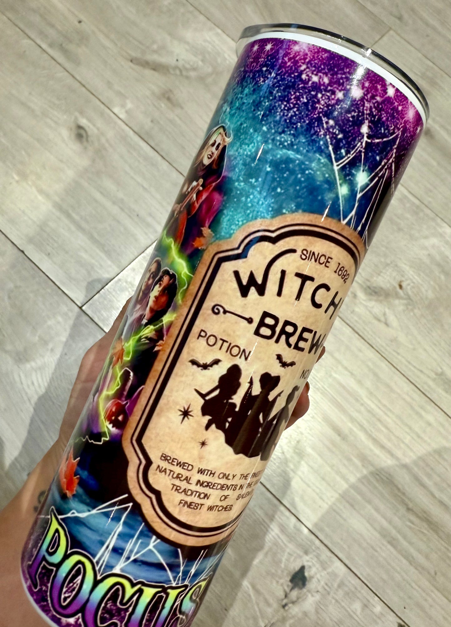 Halloween witches 20oz tumbler with lid & straw