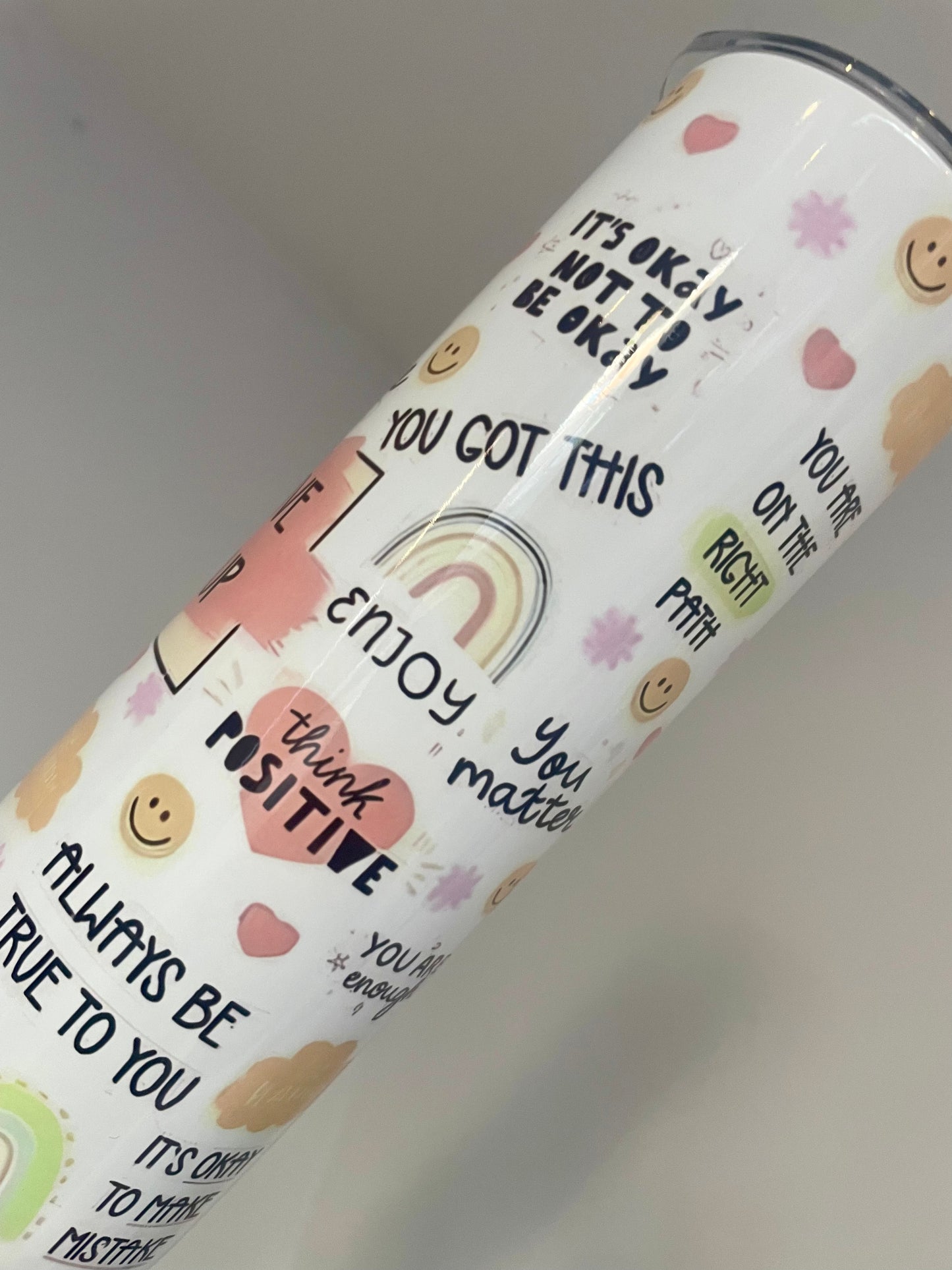The positive mindset cup 20z tumbler
