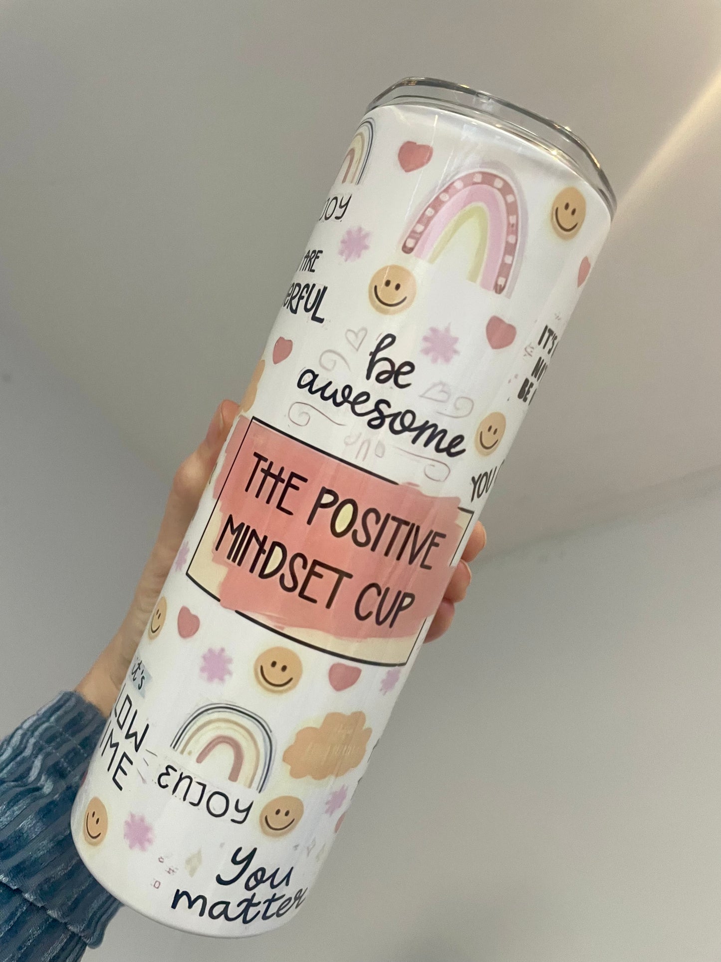 The positive mindset cup 20z tumbler
