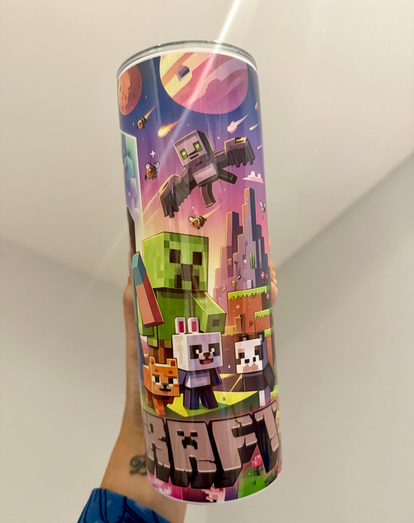20oz straight tumbler; minecraft