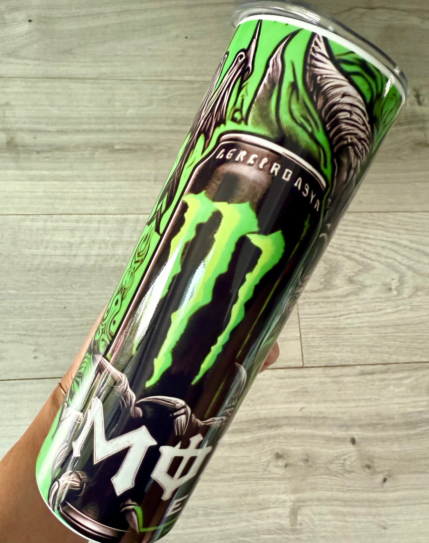 Monster energy theme style 20oz tumbler straight