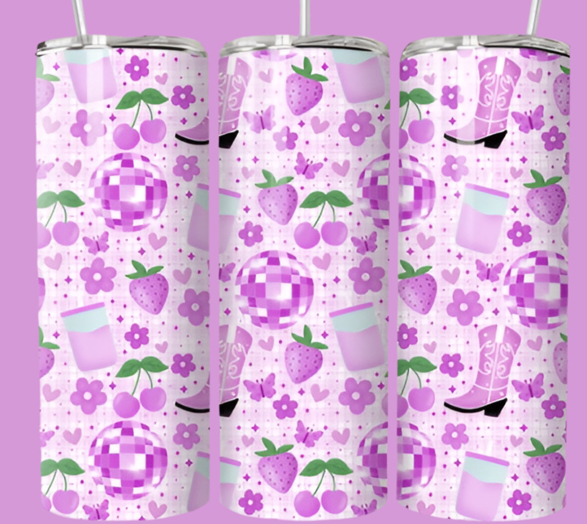 Cowboy boots, 20oz tumbler with lid & straw straight