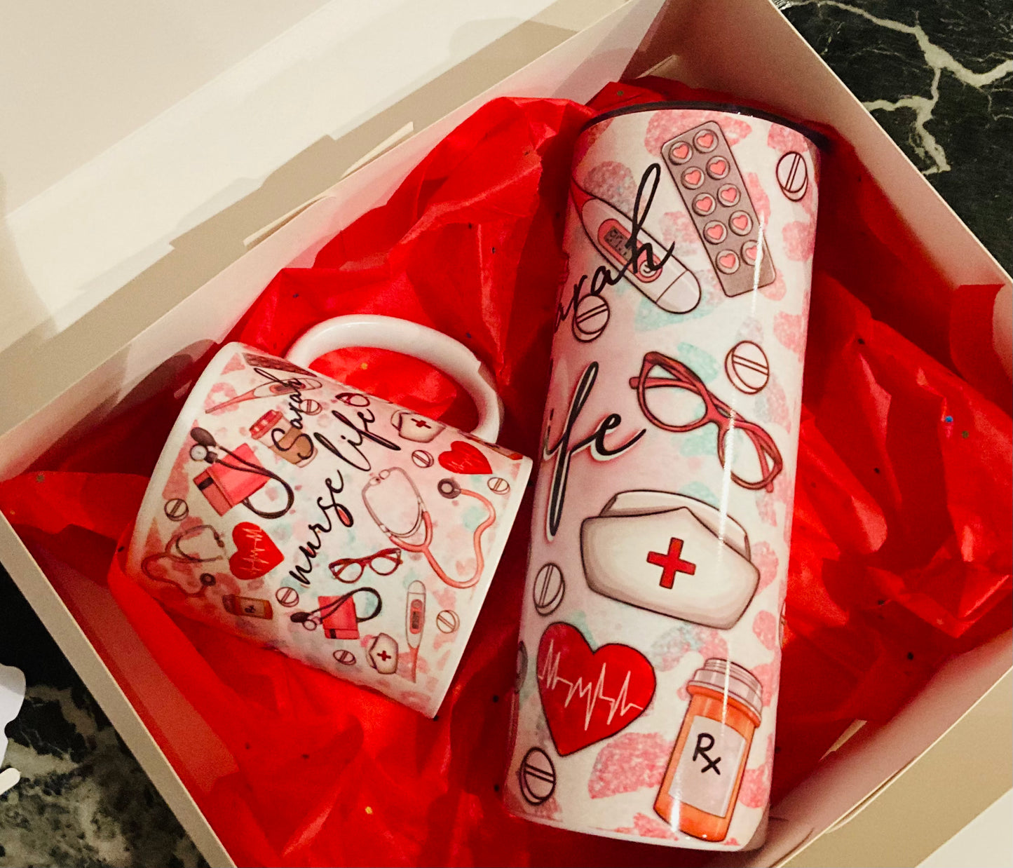Nurse gift set with name- Self