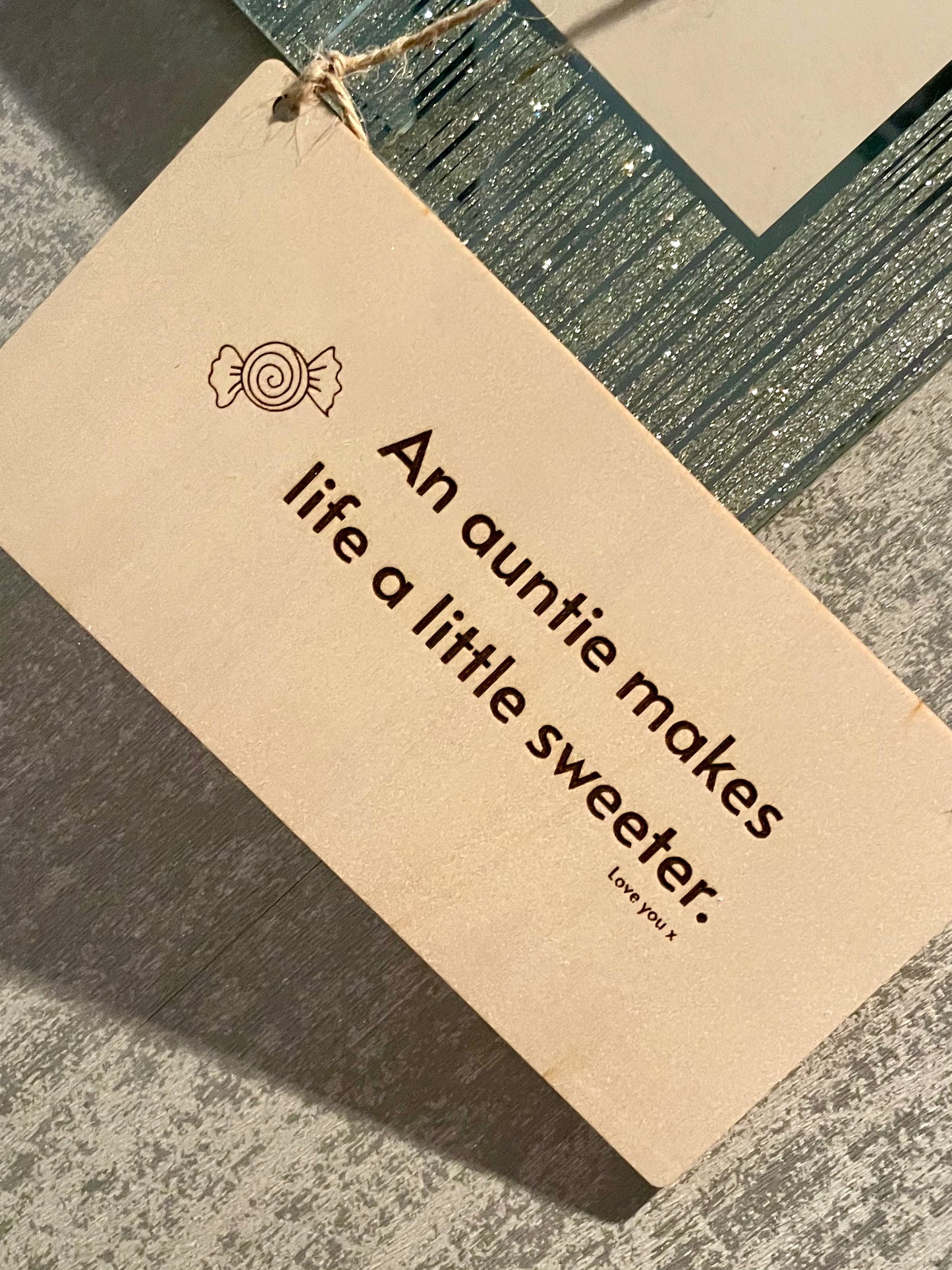 An auntie makes life a little sweeter sign, home accessories