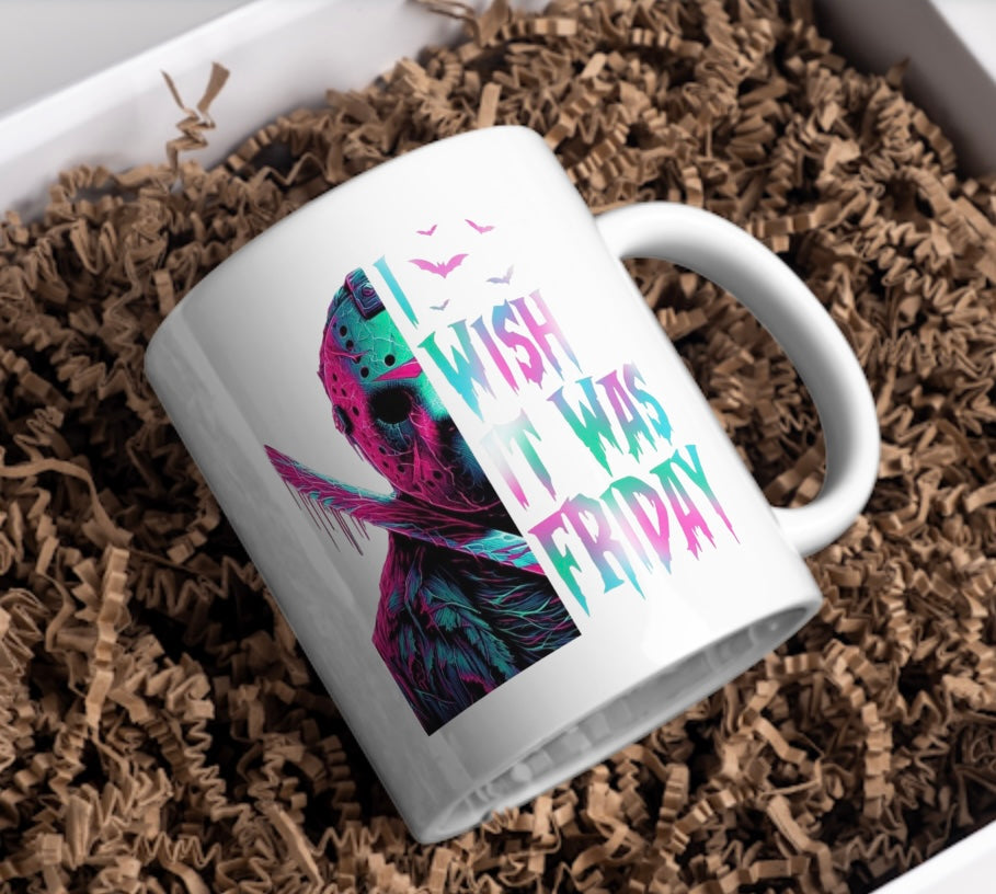Horror, `I wish it was friday’ 11oz mug
