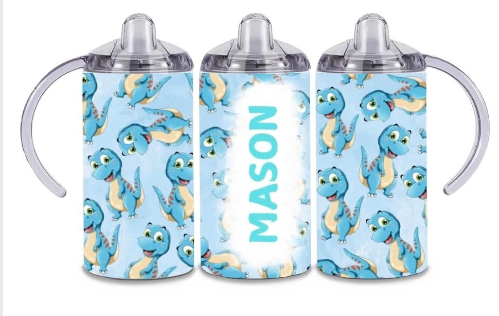 Dinosaur Sippy Cup, Personalised with name