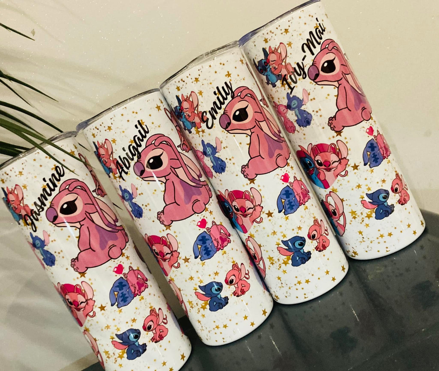 Personalised 20oz tumbler with lid & straw straight