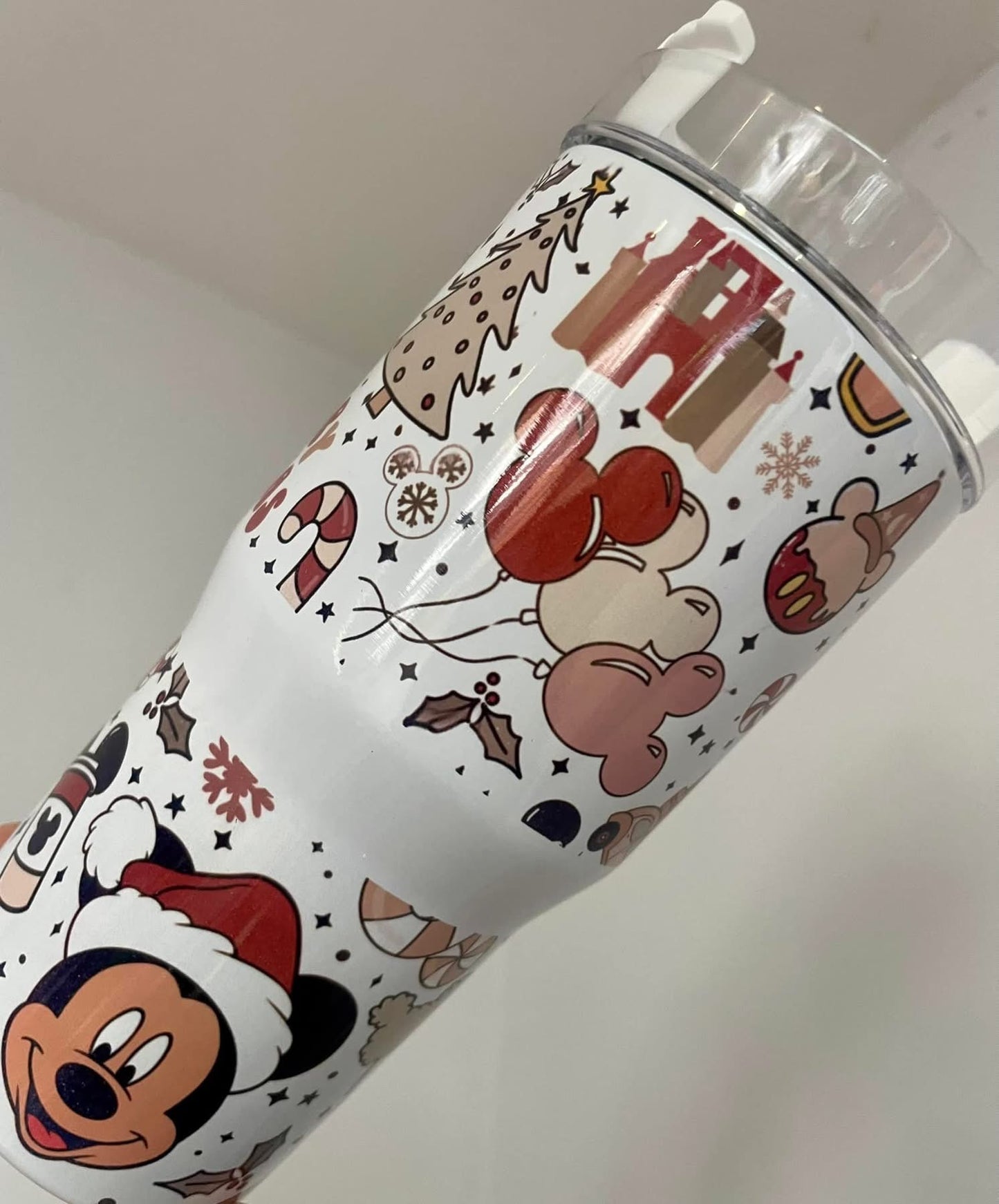 20oz tumbler with handle christmas