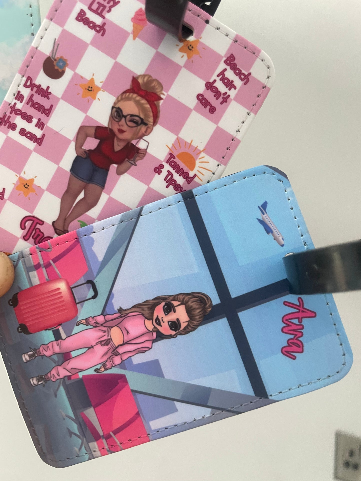 Personlaised luggage tag or for suitcase, teen girl