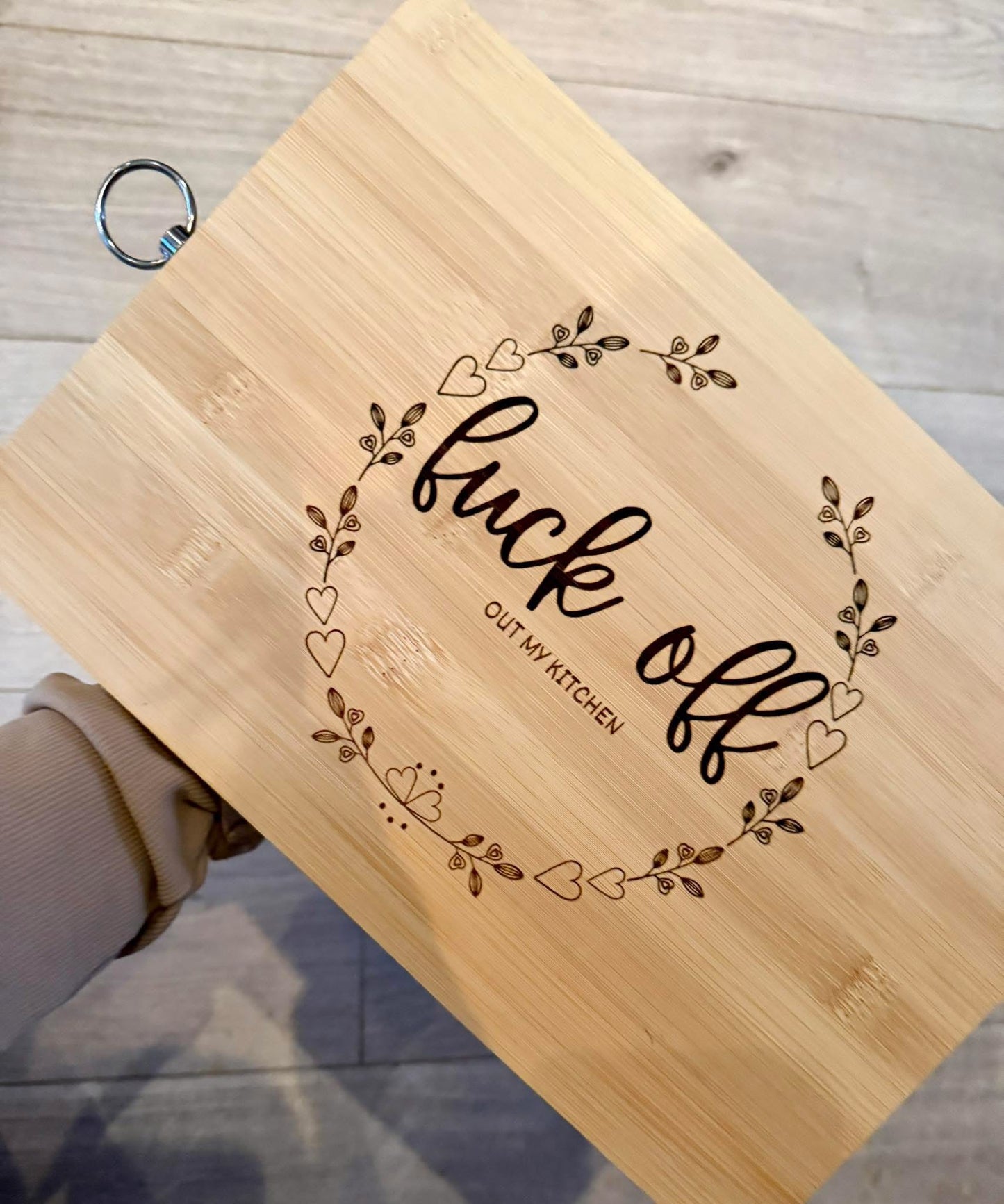 Sweary chopping board, home accessories 34x24xm
