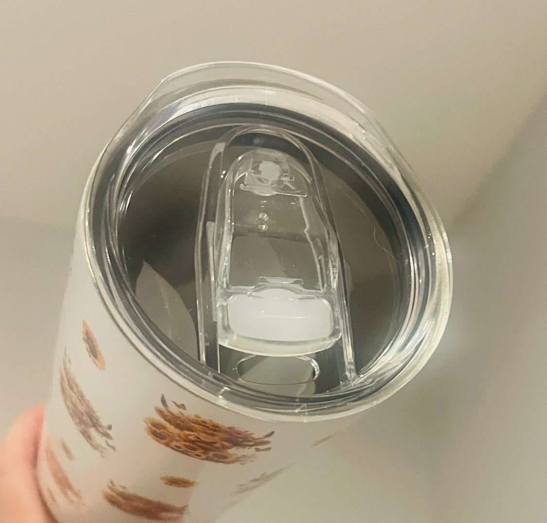 20oz highland cow speaker tumbler straight