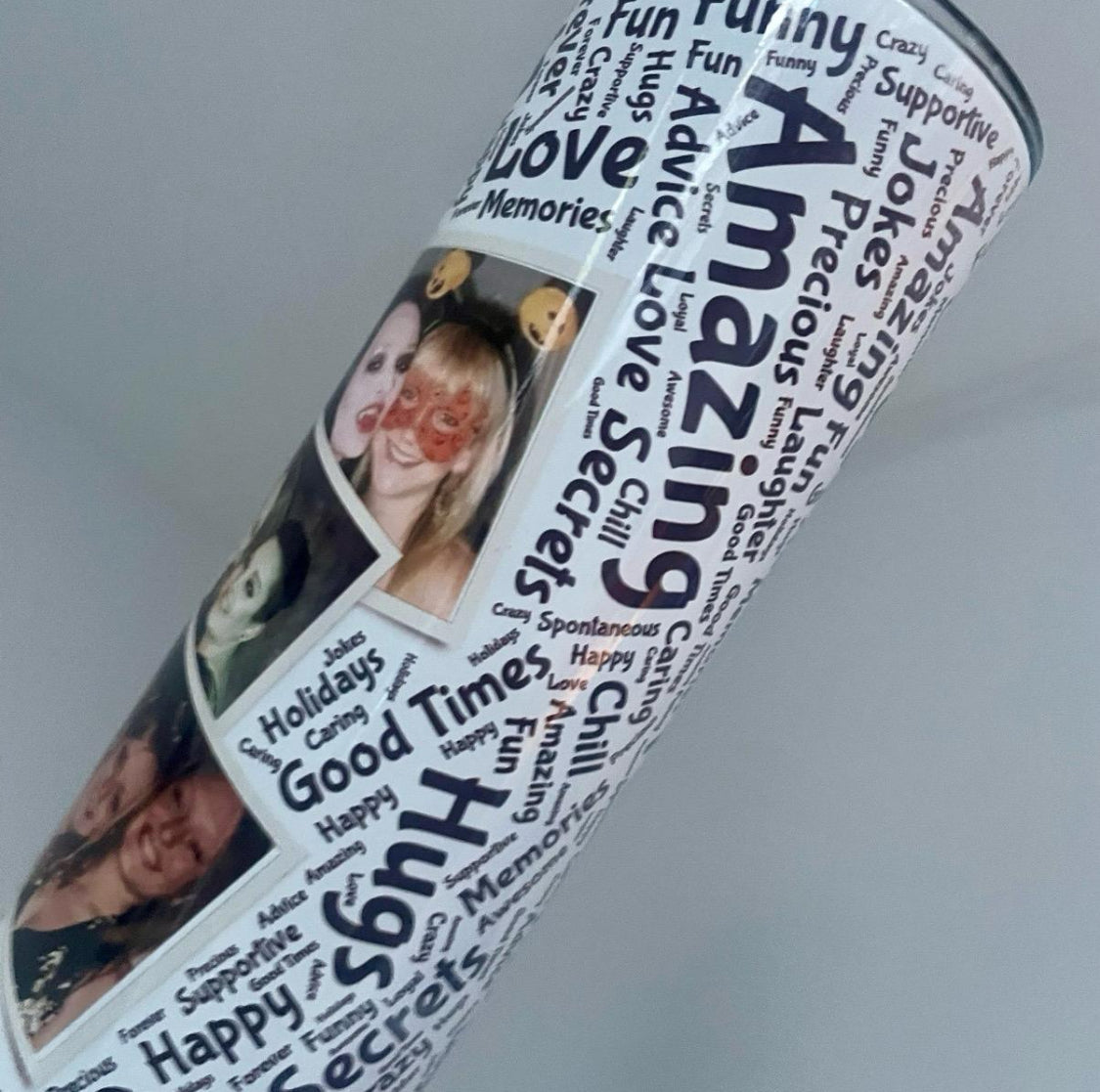 Best friend 20oz photo personalised tumbler, straight