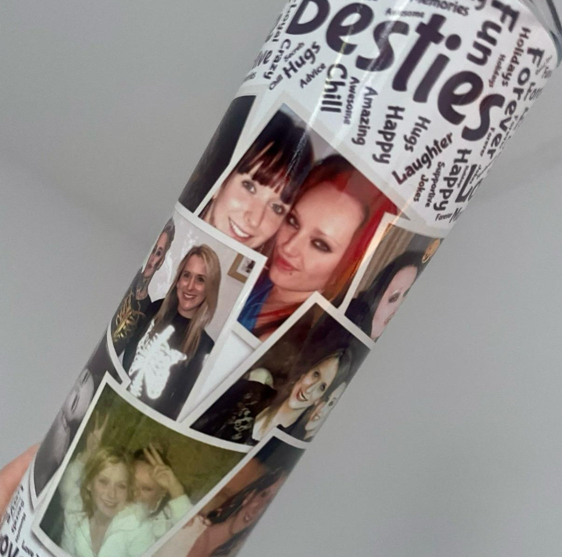 Best friend 20oz photo personalised tumbler, straight