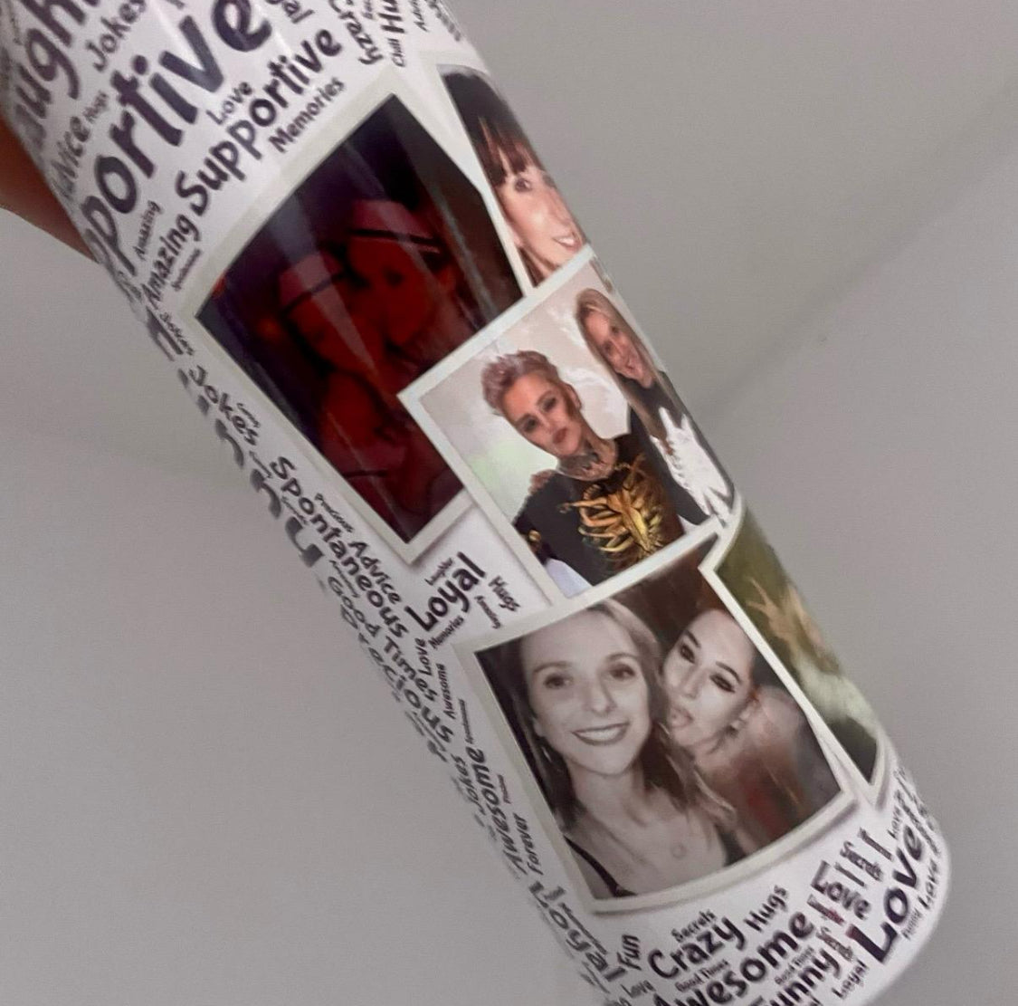 Best friend 20oz photo personalised tumbler, straight