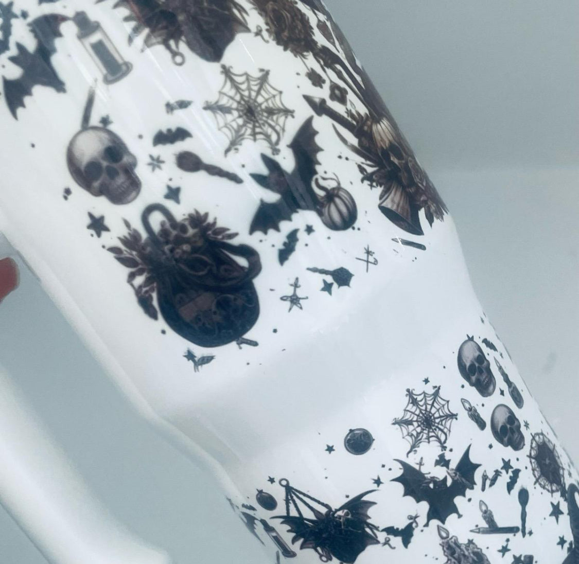 20oz tumbler with handle, witch theme. Gothic girl gift