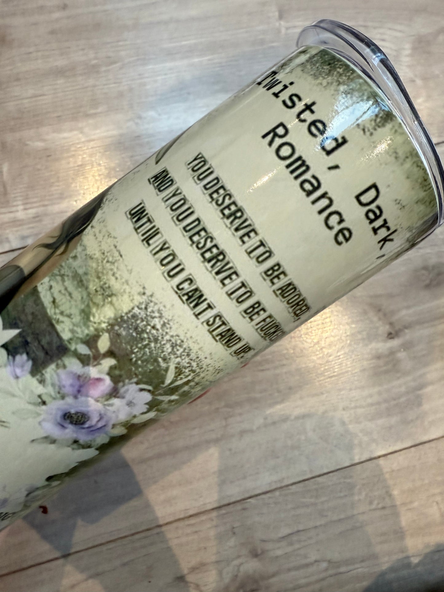 20oz Tumbler with Lid & Straw - Dark Romance Smutty Book Genre - Drinkware, tumblers straight