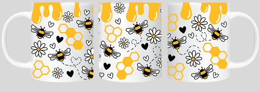 Bee happy 11oz mug