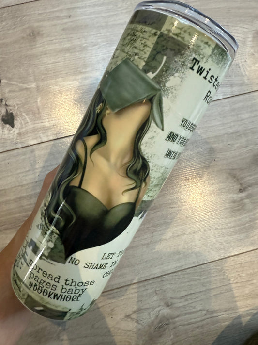 20oz Tumbler with Lid & Straw - Dark Romance Smutty Book Genre - Drinkware, tumblers straight