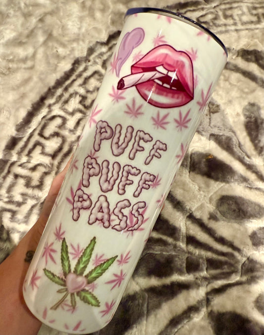 Puff Puff Pass tumbler 20oz, straight