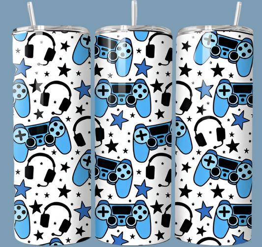 Gamer, 20oz tumbler with lid & straw straight