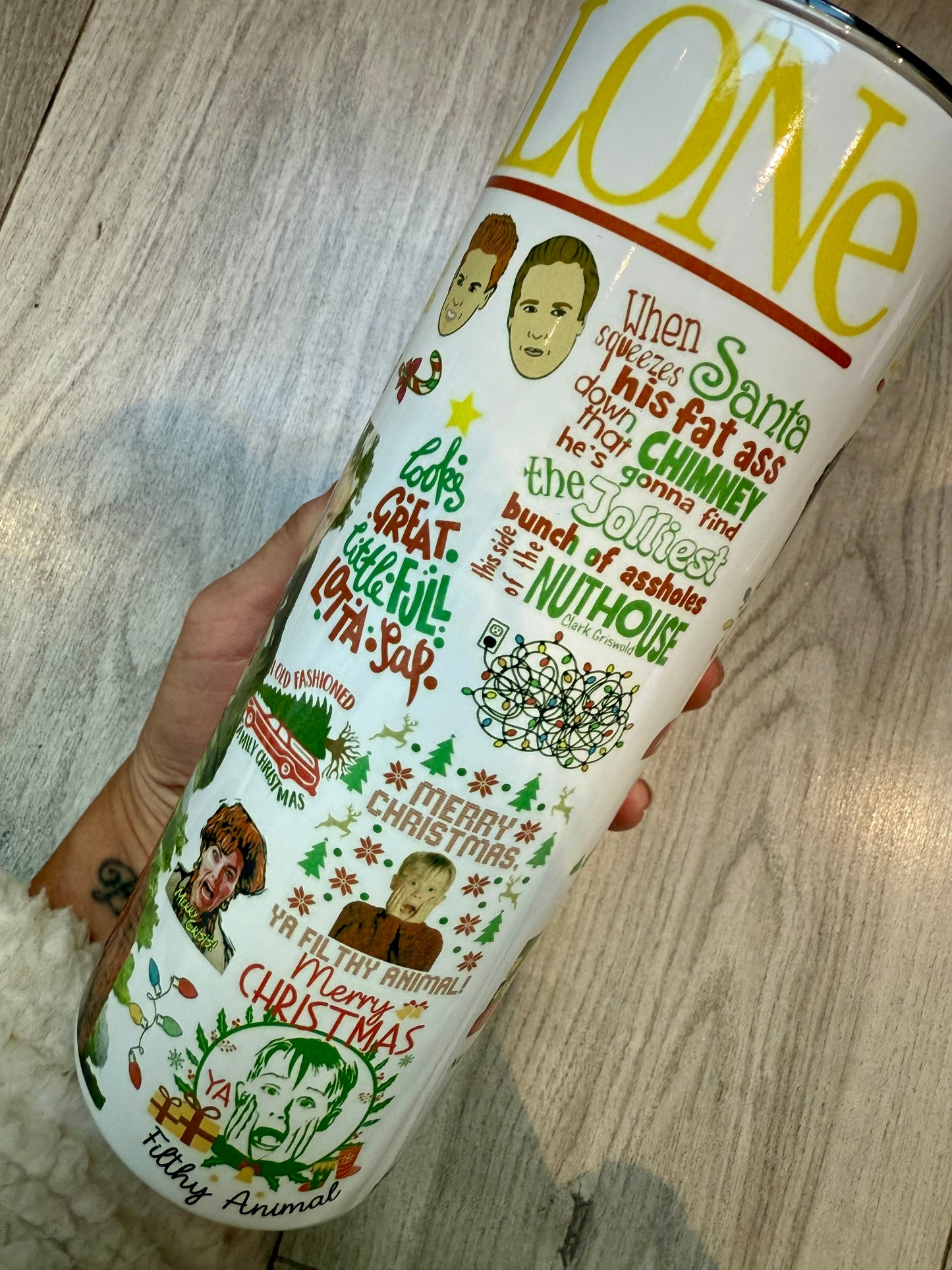 Christmas 20oz tumbler straight