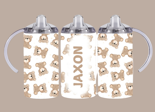 Teddy bear Sippy Cup, Personalised with name