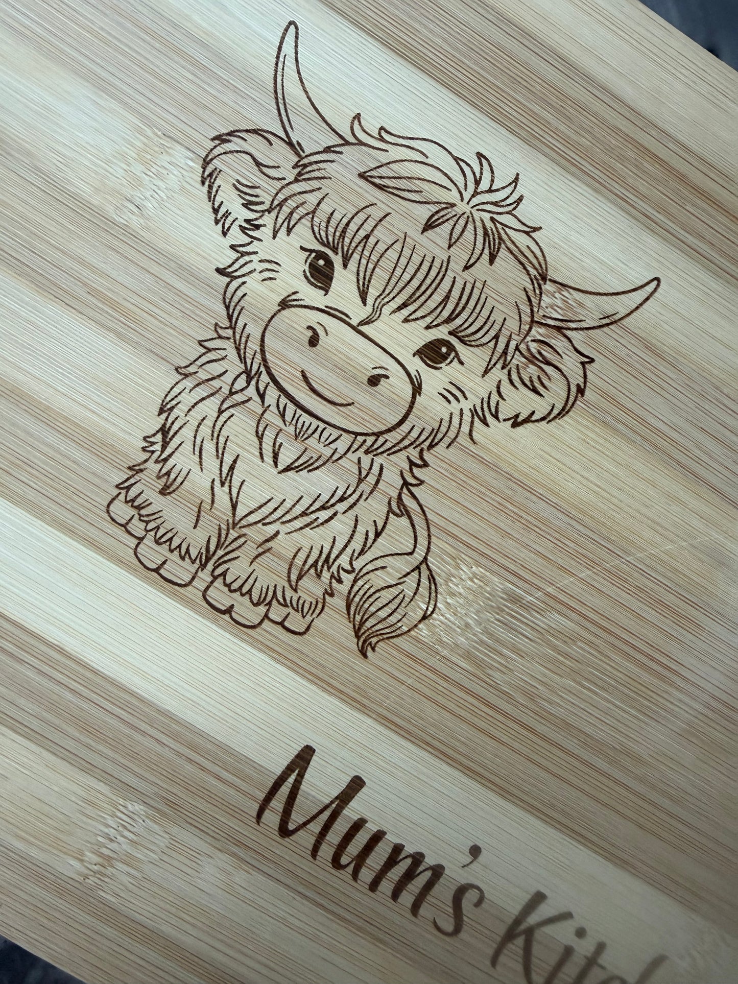 Laser engraved bamboo chopping board, cut my food into pieces funny quote, kitchen accessories mother’s day