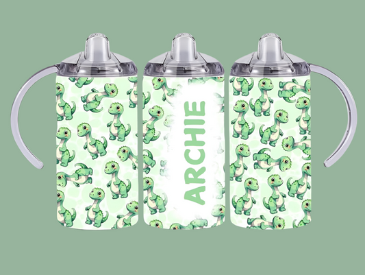 Dinosaur Sippy Cup, Personalised with name