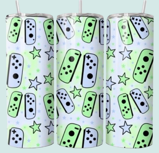 Gamer, 20oz tumbler with lid & straw straight