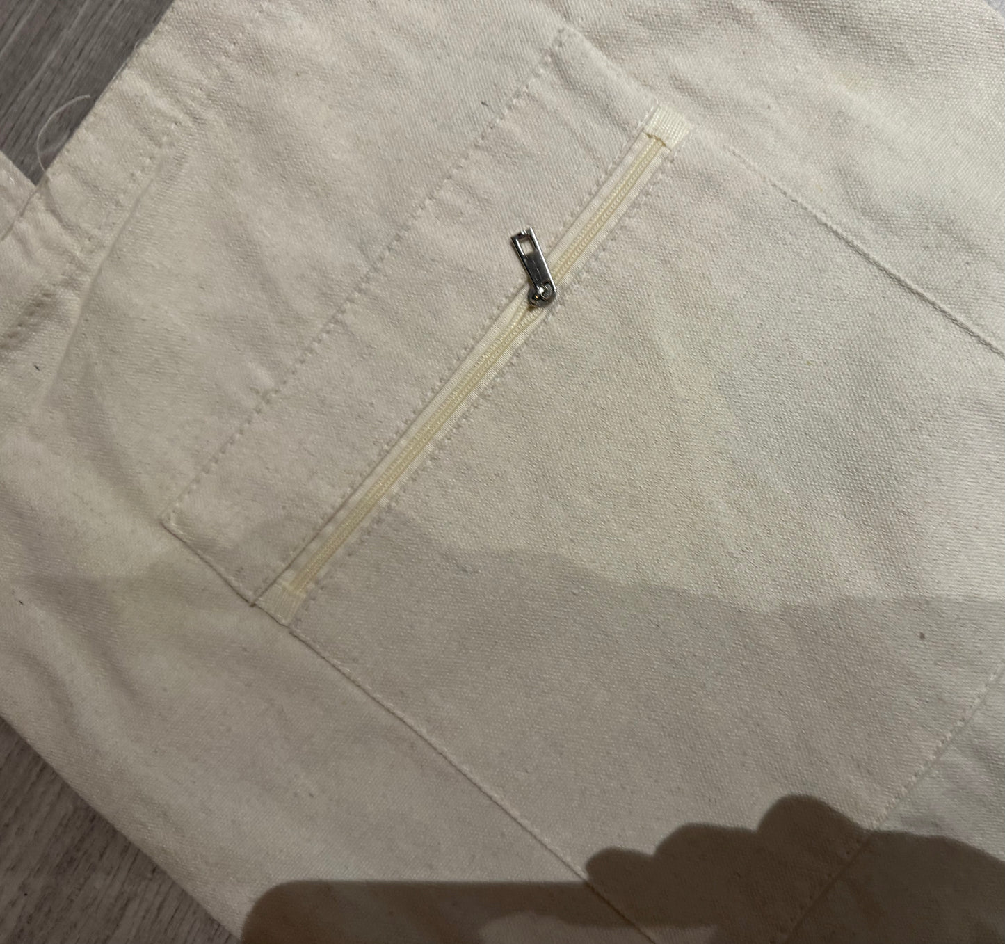 Tote bag with zip pocket clearance