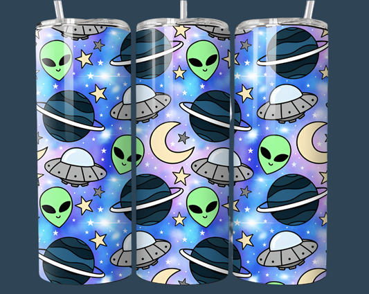Alien, 20oz tumbler with lid & straw straight