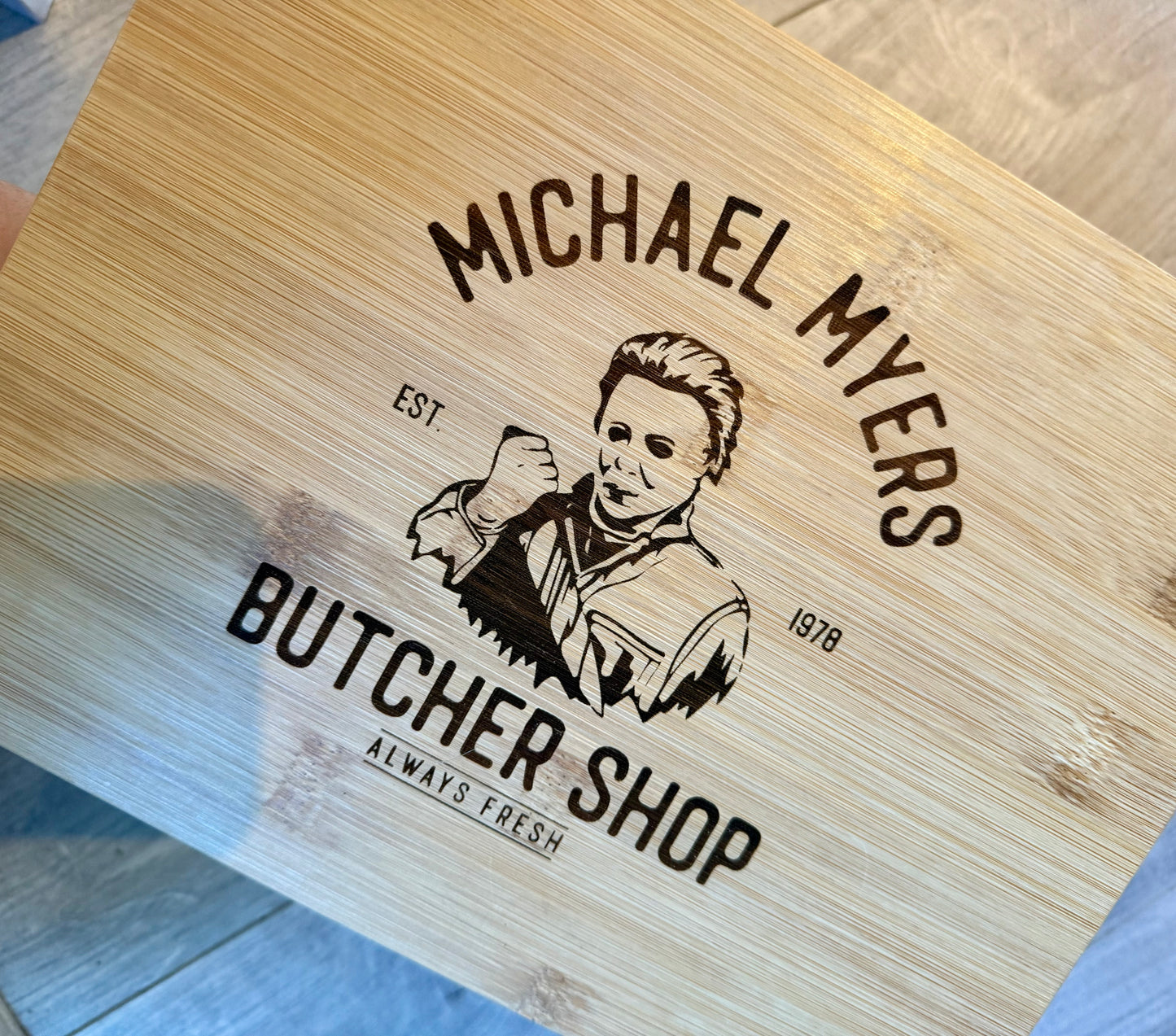 Halloween, horror bamboo chopping board, home accessories 20x28cm