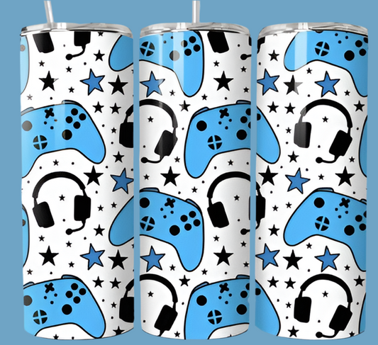 Gamer, 20oz tumbler with lid & straw straight