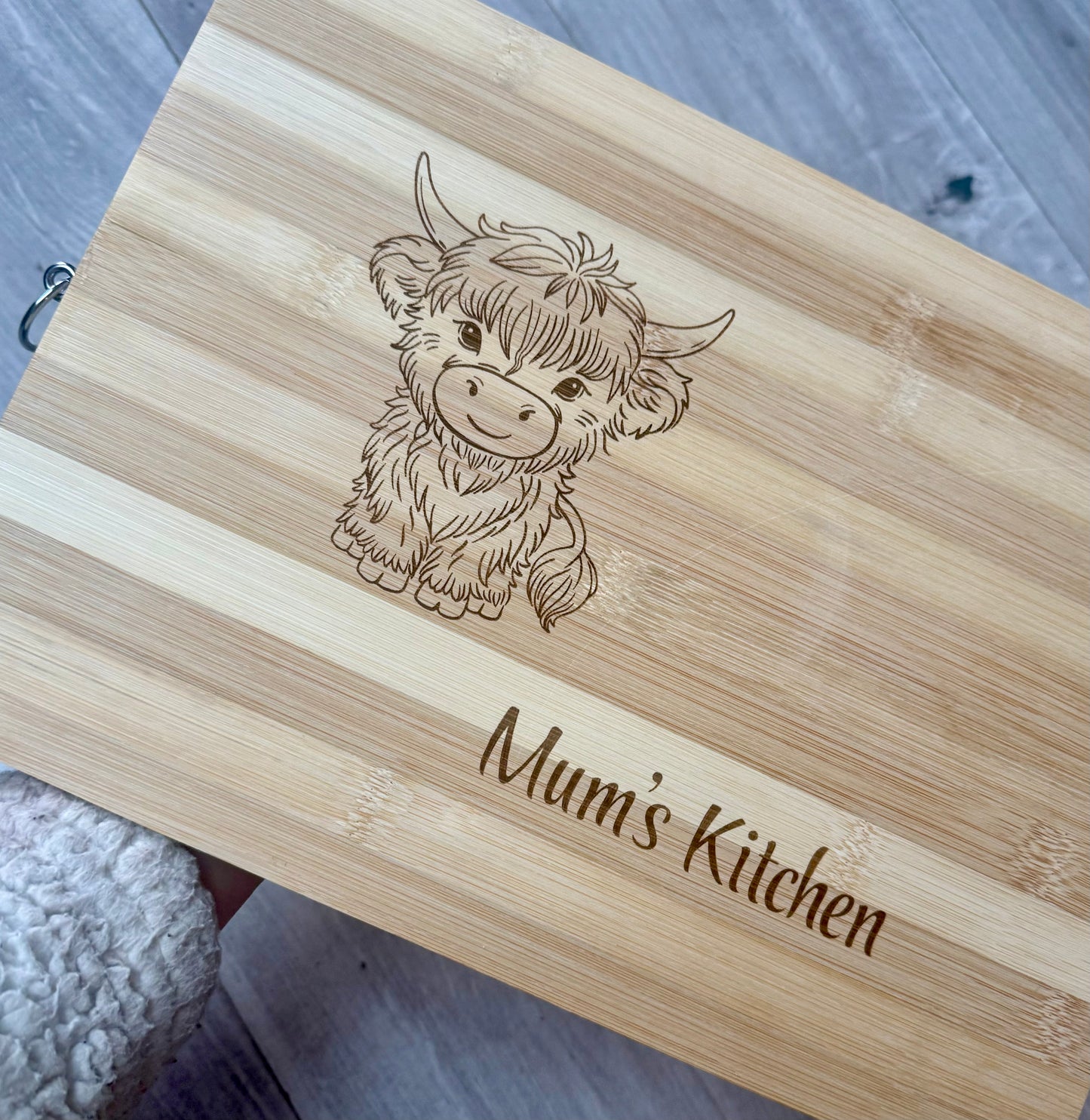 Laser engraved bamboo chopping board, cut my food into pieces funny quote, kitchen accessories mother’s day